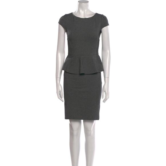 Alex and Olivia Employed Gray Peplum Career Dress - Sz 6 - Career Classy Capsule - Picture 2 of 8